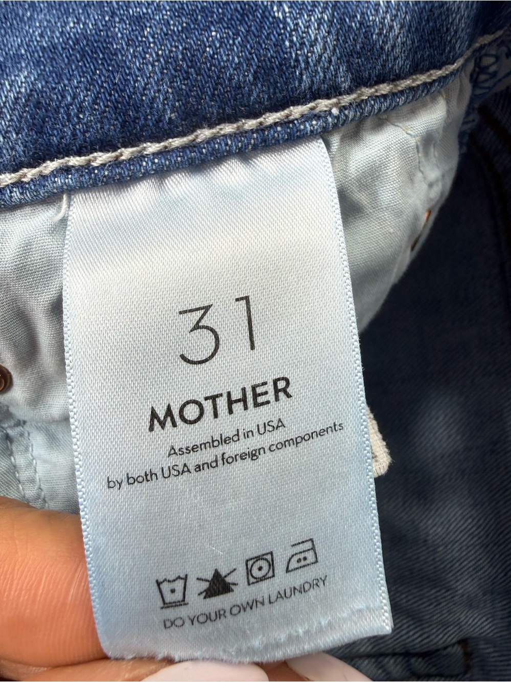 MOTHER Superior Straight Crop Leg Jeans in Medium Blue Wash- Size 31 - Picture 7 of 11